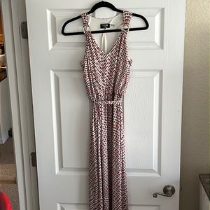 Guess. Los Angeles. Orange and Black. Maxi Dress. Size 8.